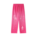 Vintage Washed Gradient Straight-Leg Sweatpants