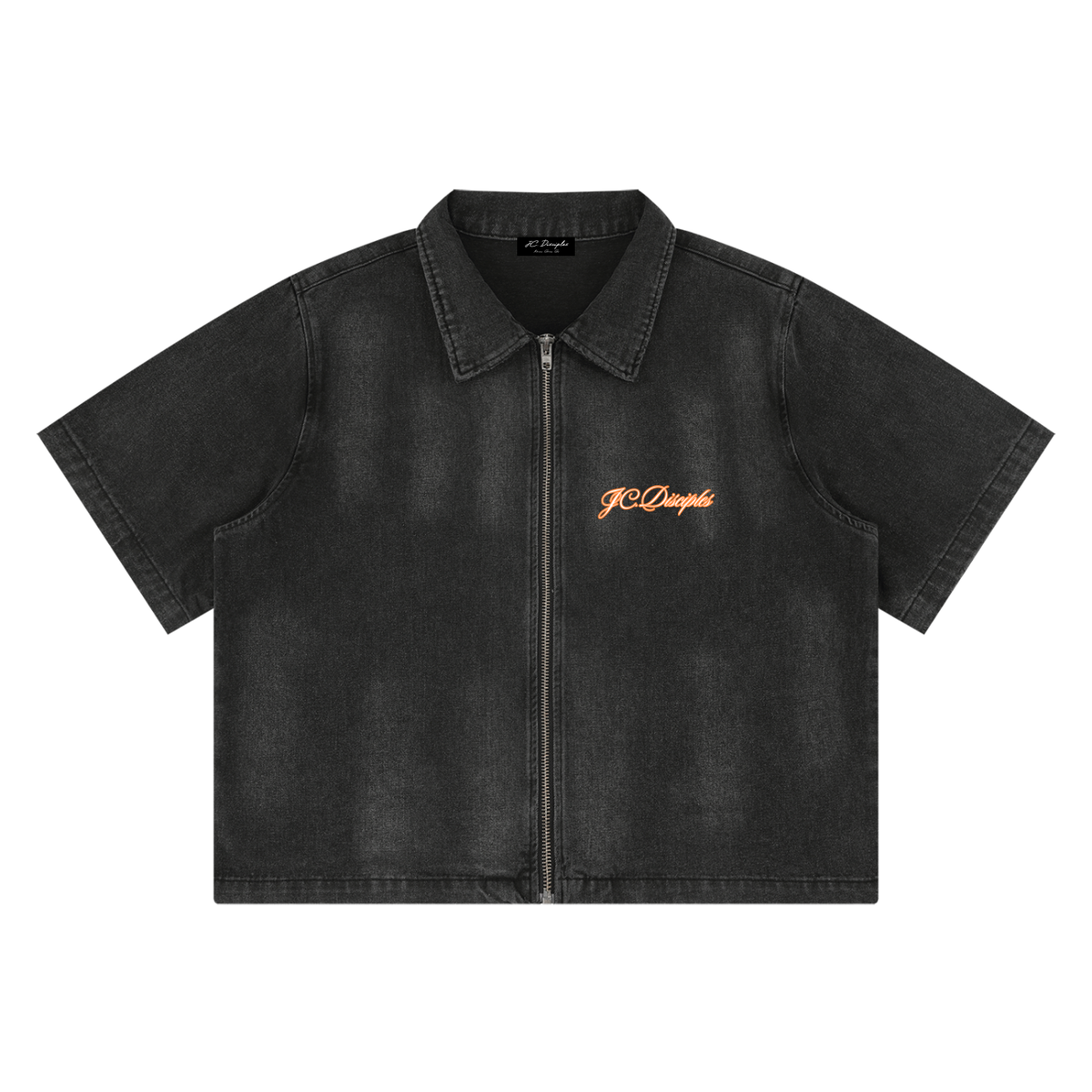 Saved By Grace Black Denim Zip Jacket