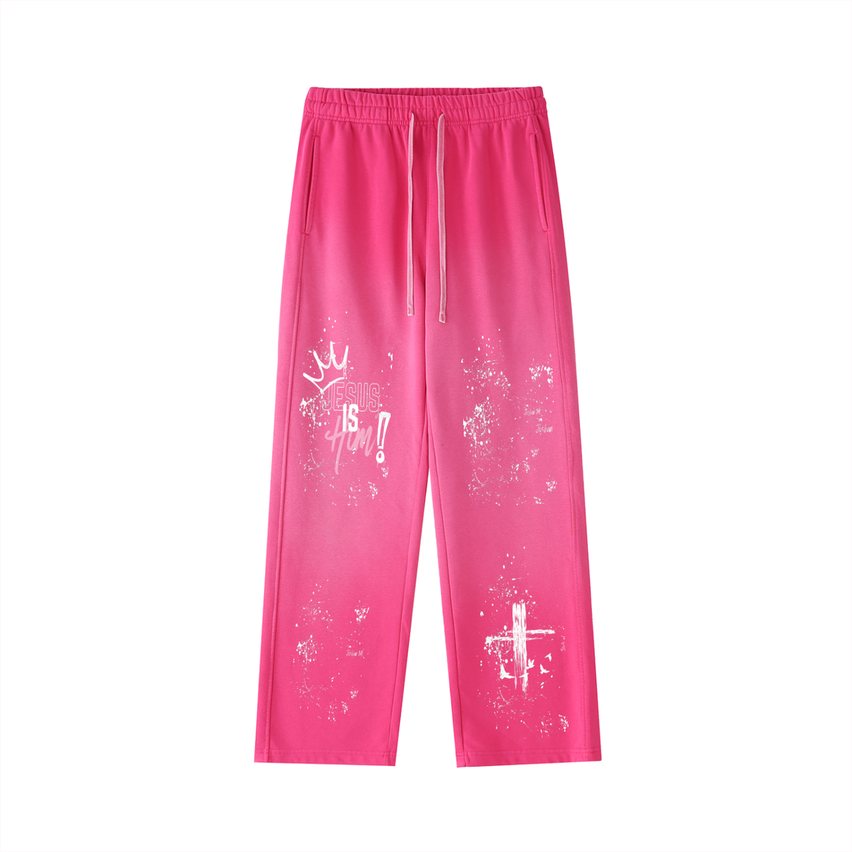 Vintage Washed Gradient Straight-Leg Sweatpants