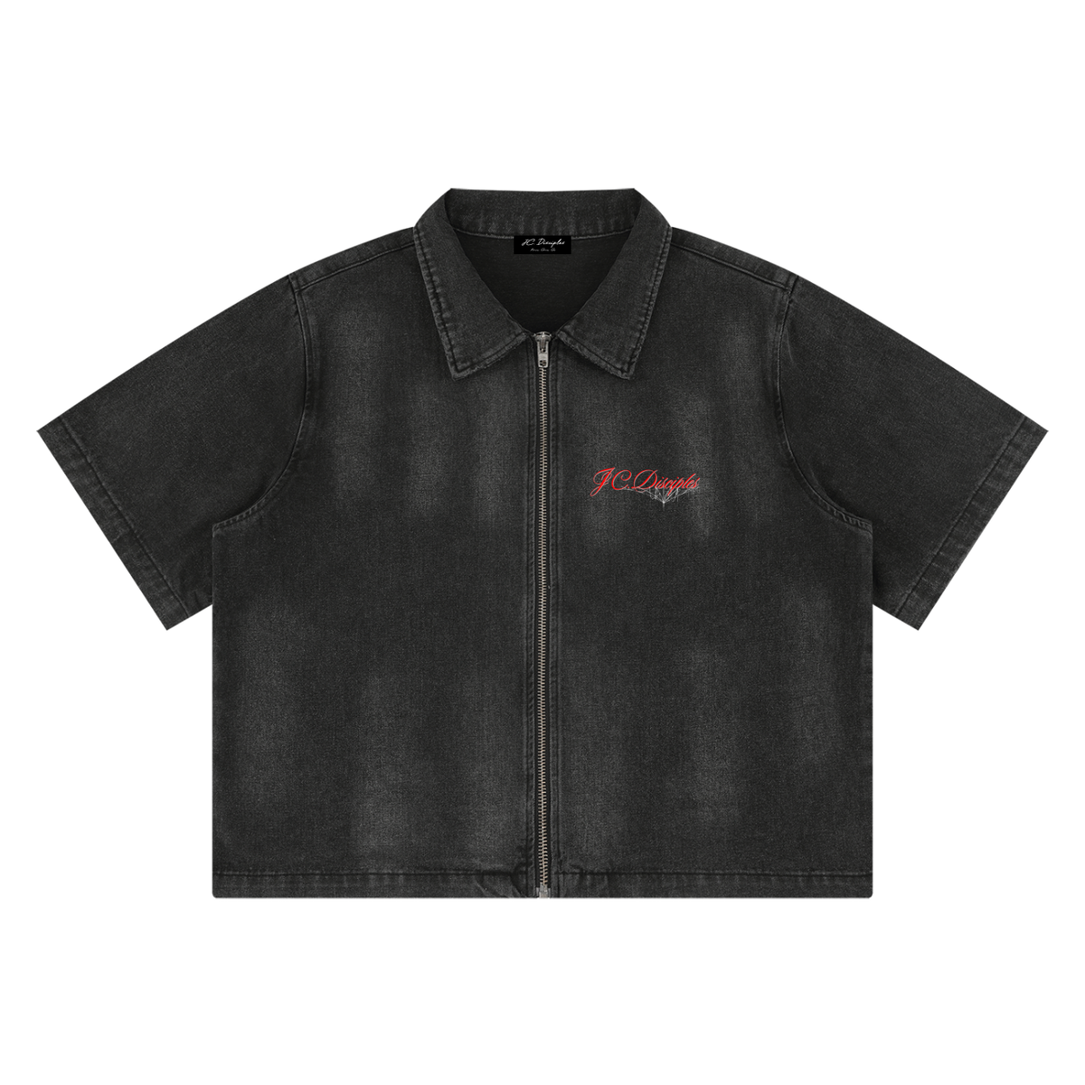 Saved By Grace Black Denim Zip Jacket
