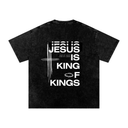 Jesus is King Of Kings Acid Wash Oversize T-Shirt