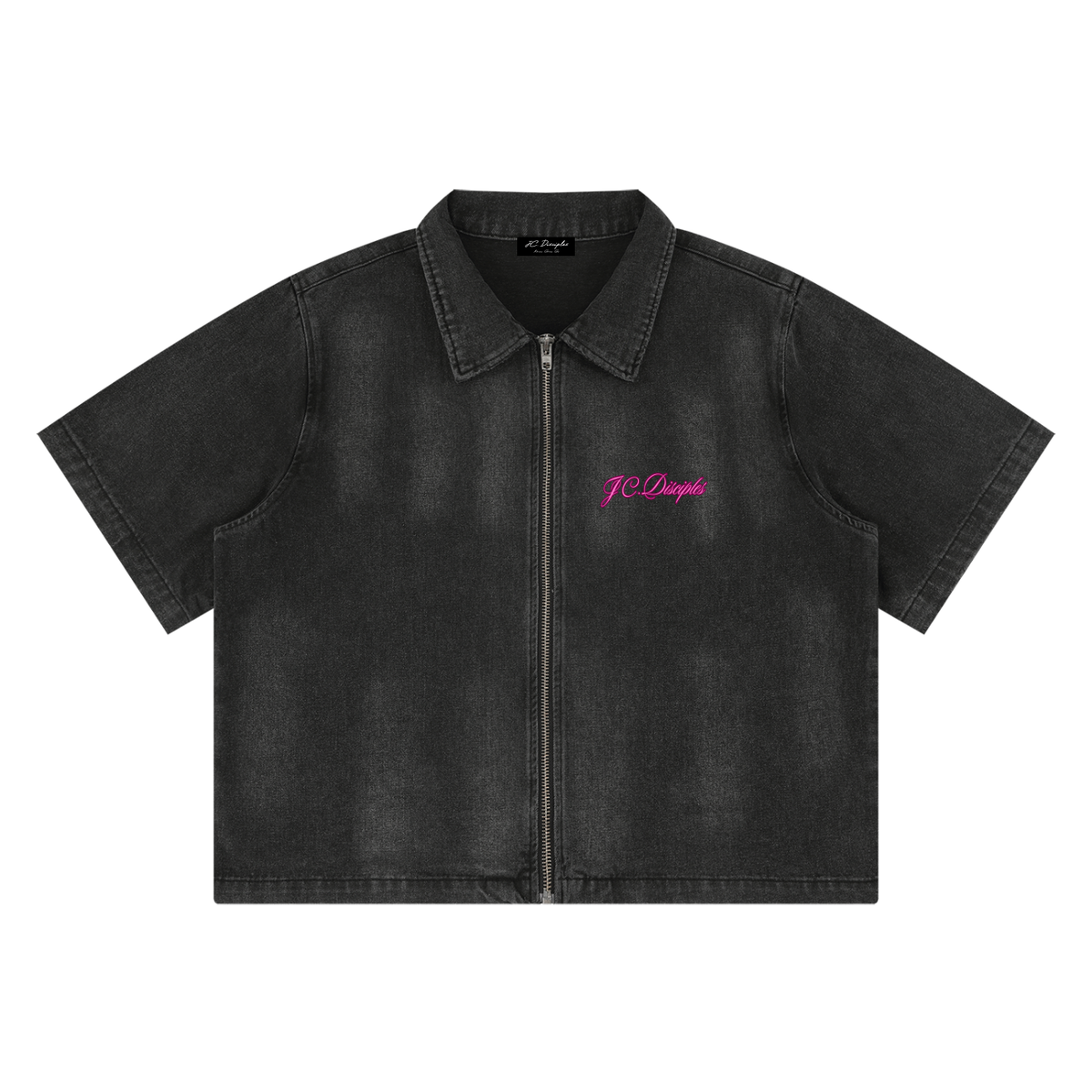 Saved By Grace Black Denim Zip Jacket