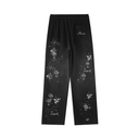 Vintage Washed Gradient Straight-Leg Sweatpants