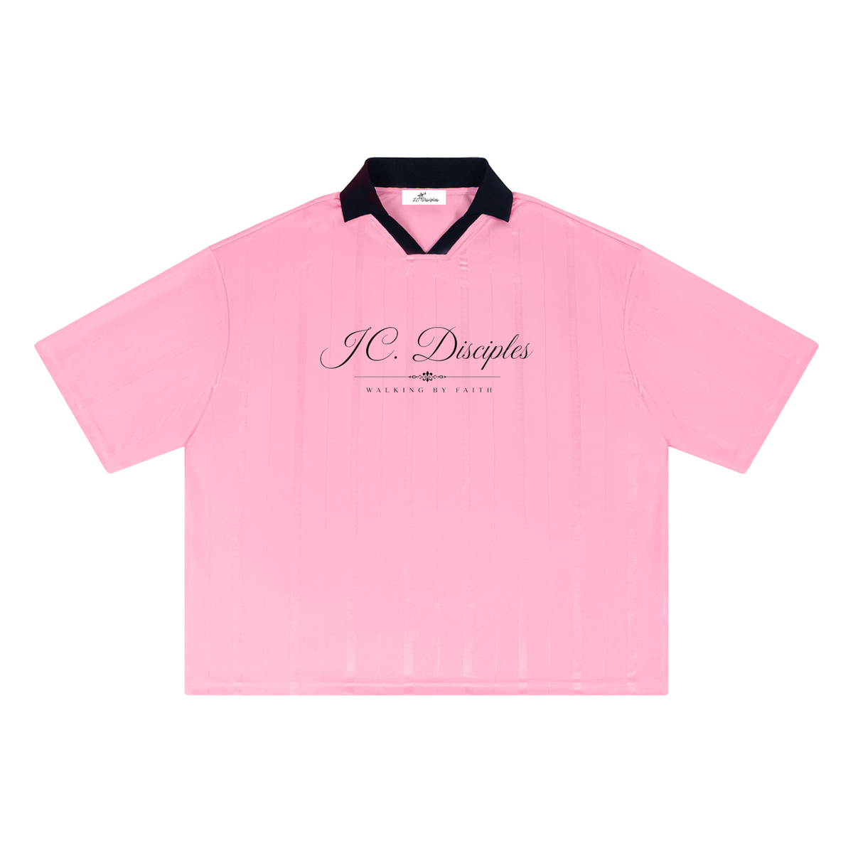 “Jesus Saved Me”  Striped Boxy Soccer Jersey