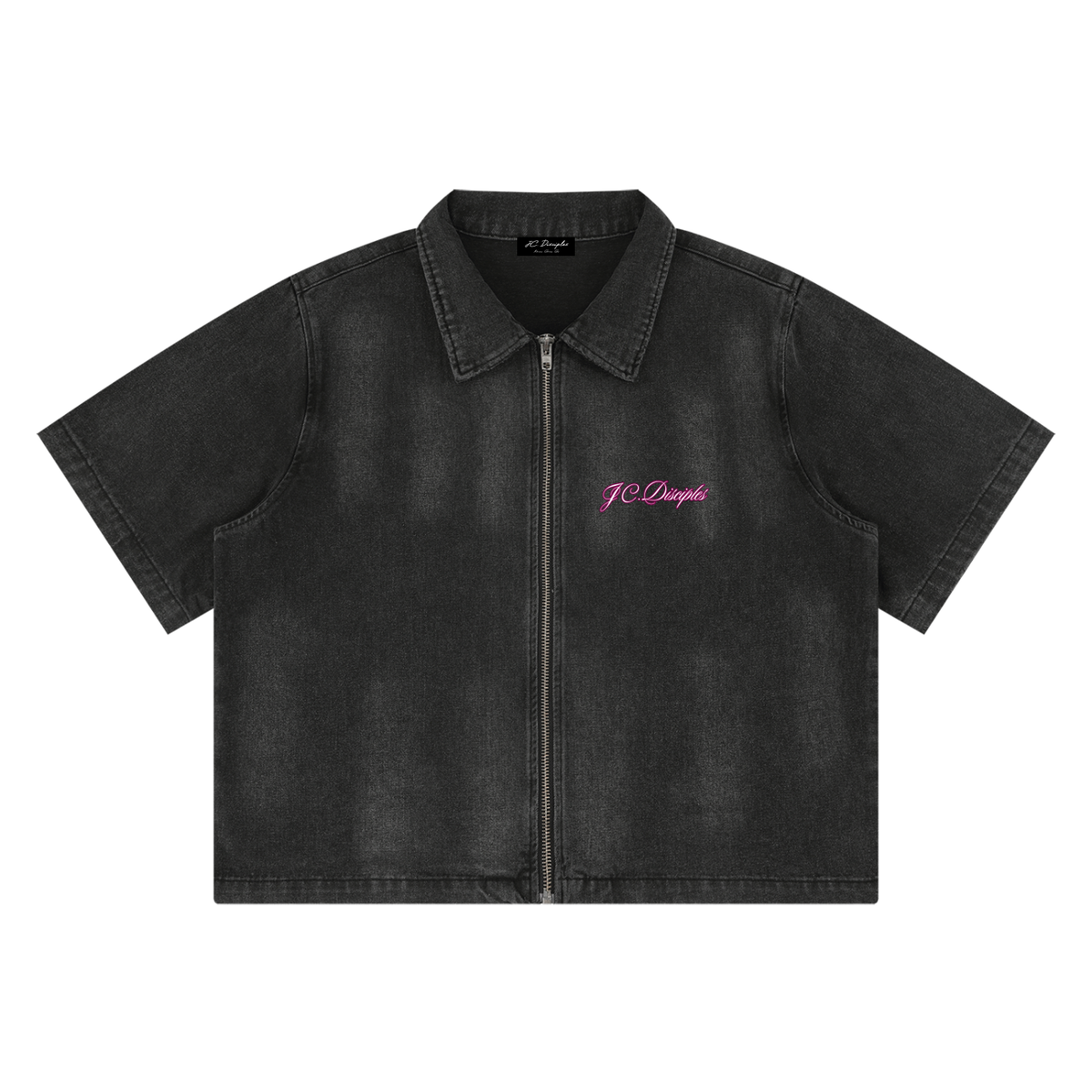 Saved By Grace Black Denim Zip Jacket