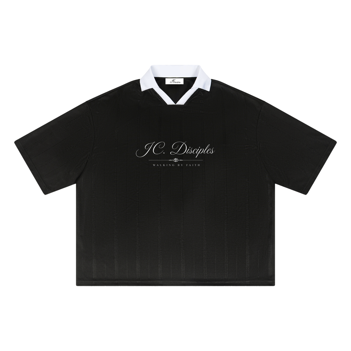 “Jesus Saved Me”  Striped Boxy Soccer Jersey