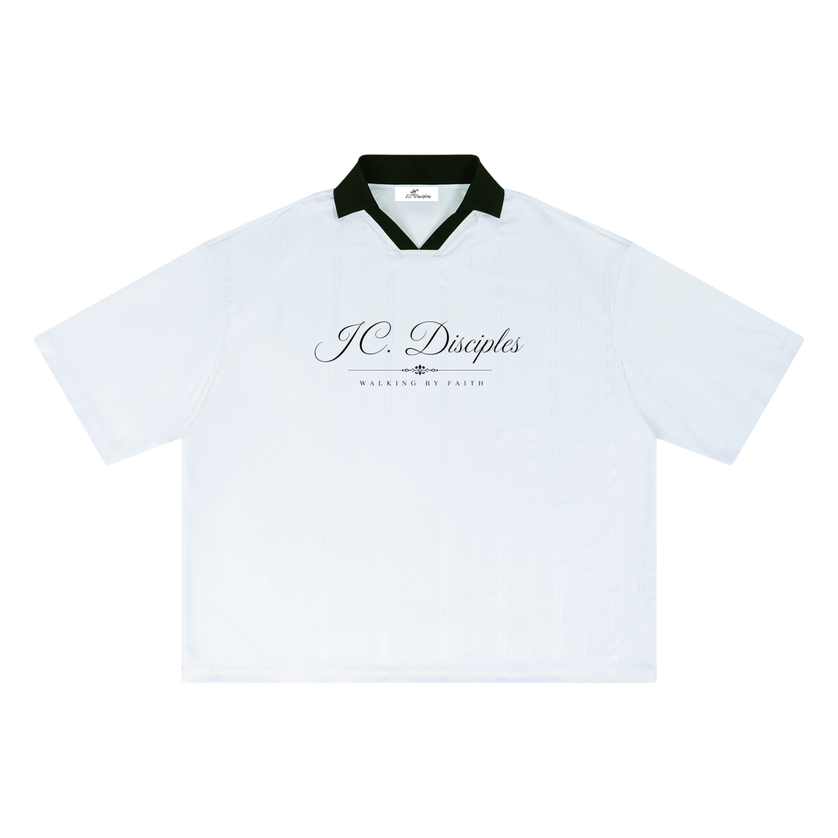“Jesus Saved Me”  Striped Boxy Soccer Jersey