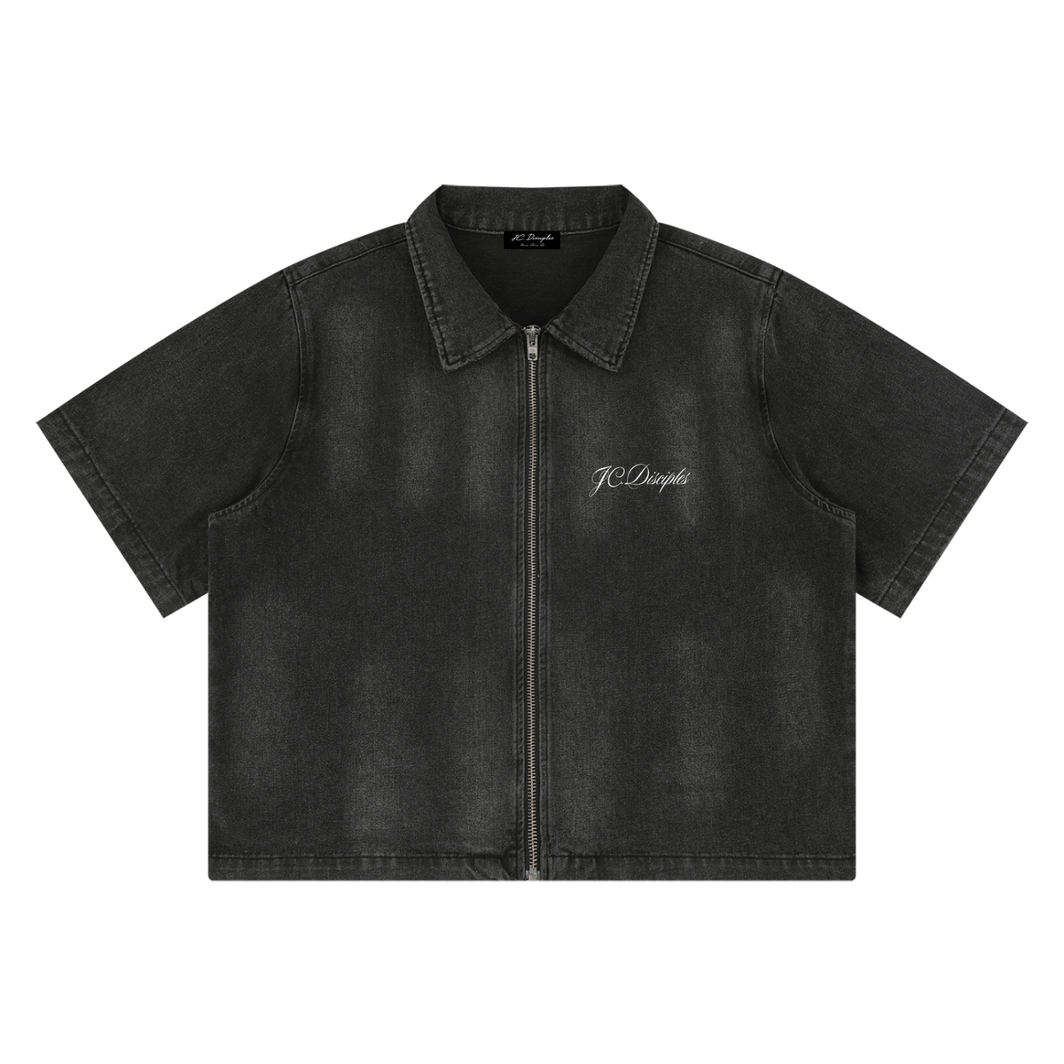 Saved By Grace Black Denim Zip Jacket