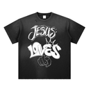 Hand-Frayed Sunfade Paint Splatter T-Shirt