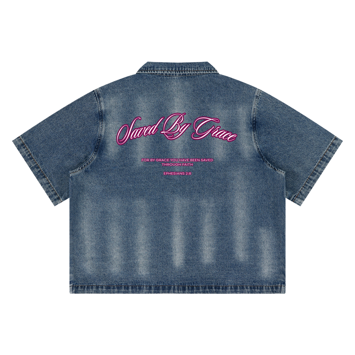 Saved By Grace Black Denim Zip Jacket