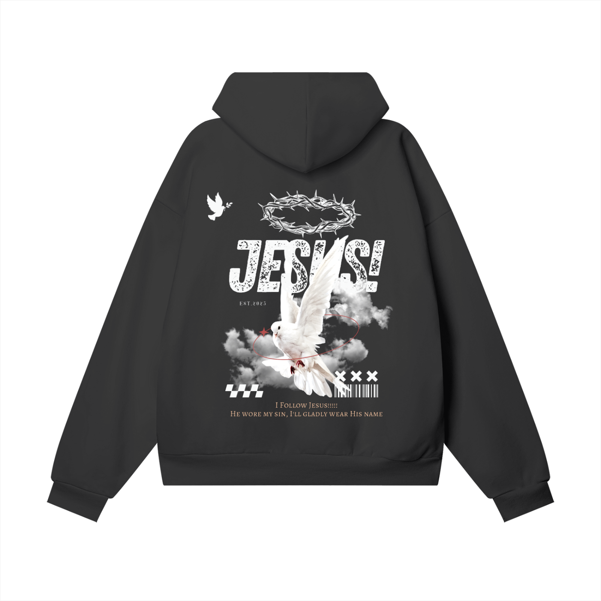Crowned in Grace - Wear his Name Hoodie